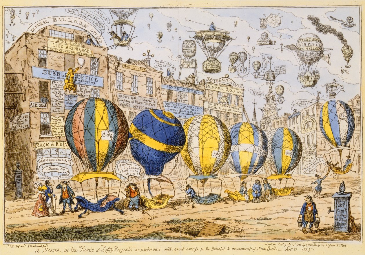 出租车气球，酒吧。作者：G。Humphrey，1825年 作者 乔治·克鲁克申克