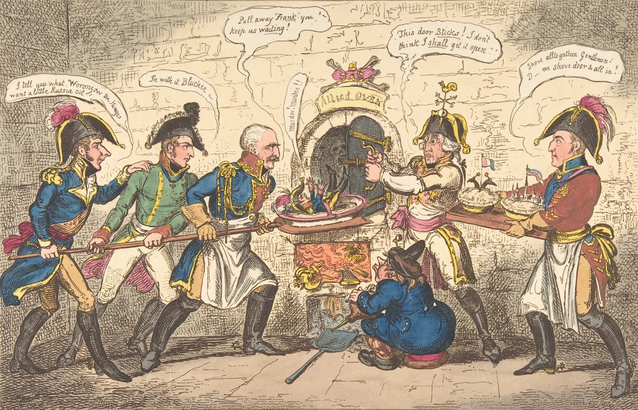 The Allied Bakers or the Corsican Toad in the Hole, April 1, 1814., April 1, 1814. 作者 乔治·克鲁克申克