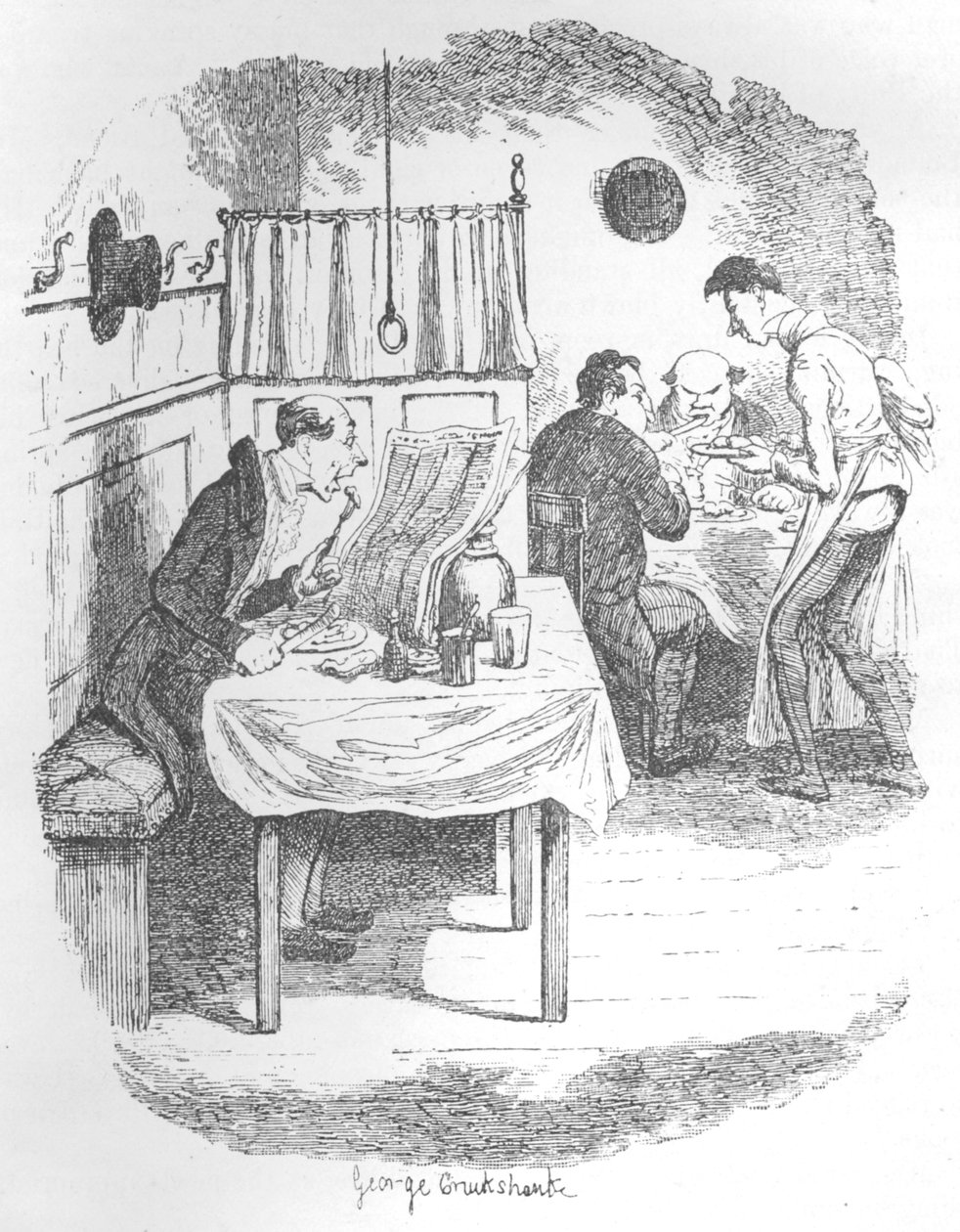 高大，瘦弱，苍白的人，c1900 作者 乔治·克鲁克申克