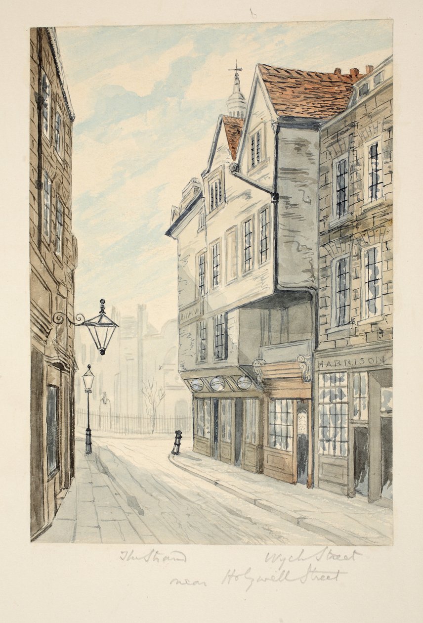 Wych Street，The Strand附近，酒吧。 C. 1840 作者 乔治·克鲁克申克