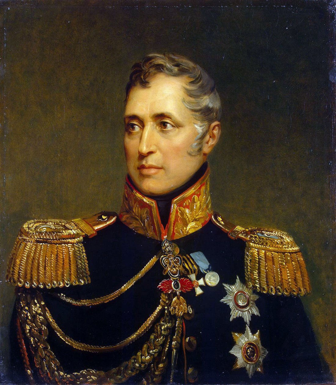 查尔斯-安德烈，波佐-迪-波尔戈伯爵的肖像(1764-1842) par Dawe, George (1781-1829).布面油画，尺寸：70x62.5，1827年以前，圣彼得堡国家冬宫博物馆。 作者 乔治·道威