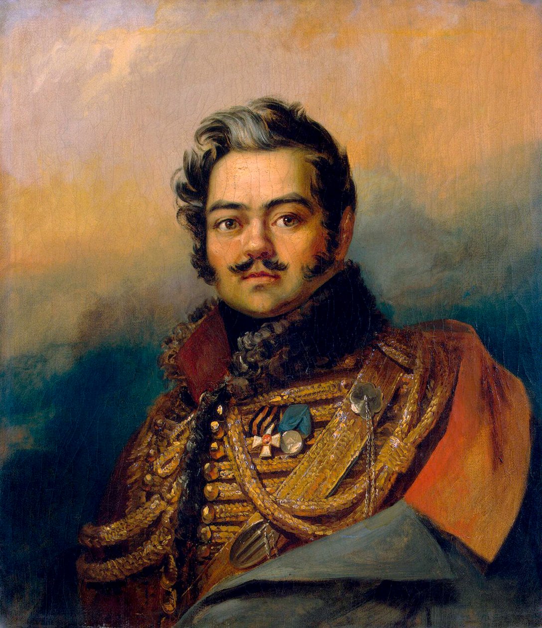 丹尼斯·达维多夫（Denis Davydov），俄国士兵和诗人，c1828年。 作者 乔治·道威