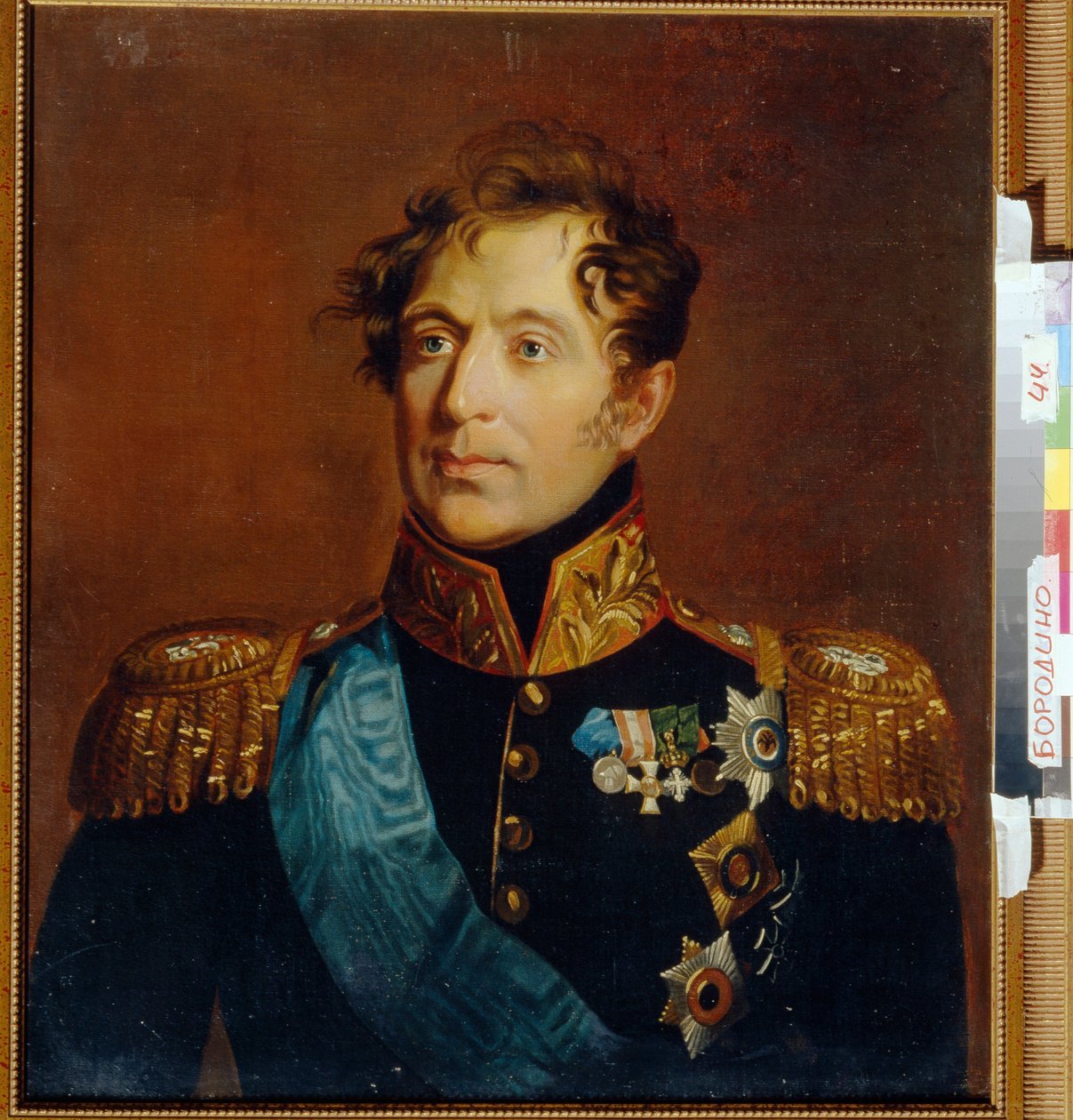 米哈伊尔-米洛拉多维奇（Miloradovitch）伯爵将军肖像（1771-1825 年）。乔治-道威（1781-1829 年）的画作，布面油画。英国艺术 作者 乔治·道威
