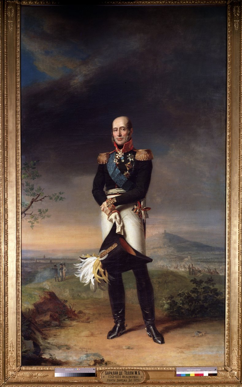 "Portrait du marechal Mikhail (Michel) Bogdanovitch Barclay de Tolly (Barclay-de-Tolly) (1761-1818) (Portrait du marechal Mikhail (Michel) Bogdanovitch Barclay de Tolly (Barclay-de-Tolly) (1761-1818) Portrait of Field marshal Count Mikhail Barklay-de-Tolli 作者 乔治·道威
