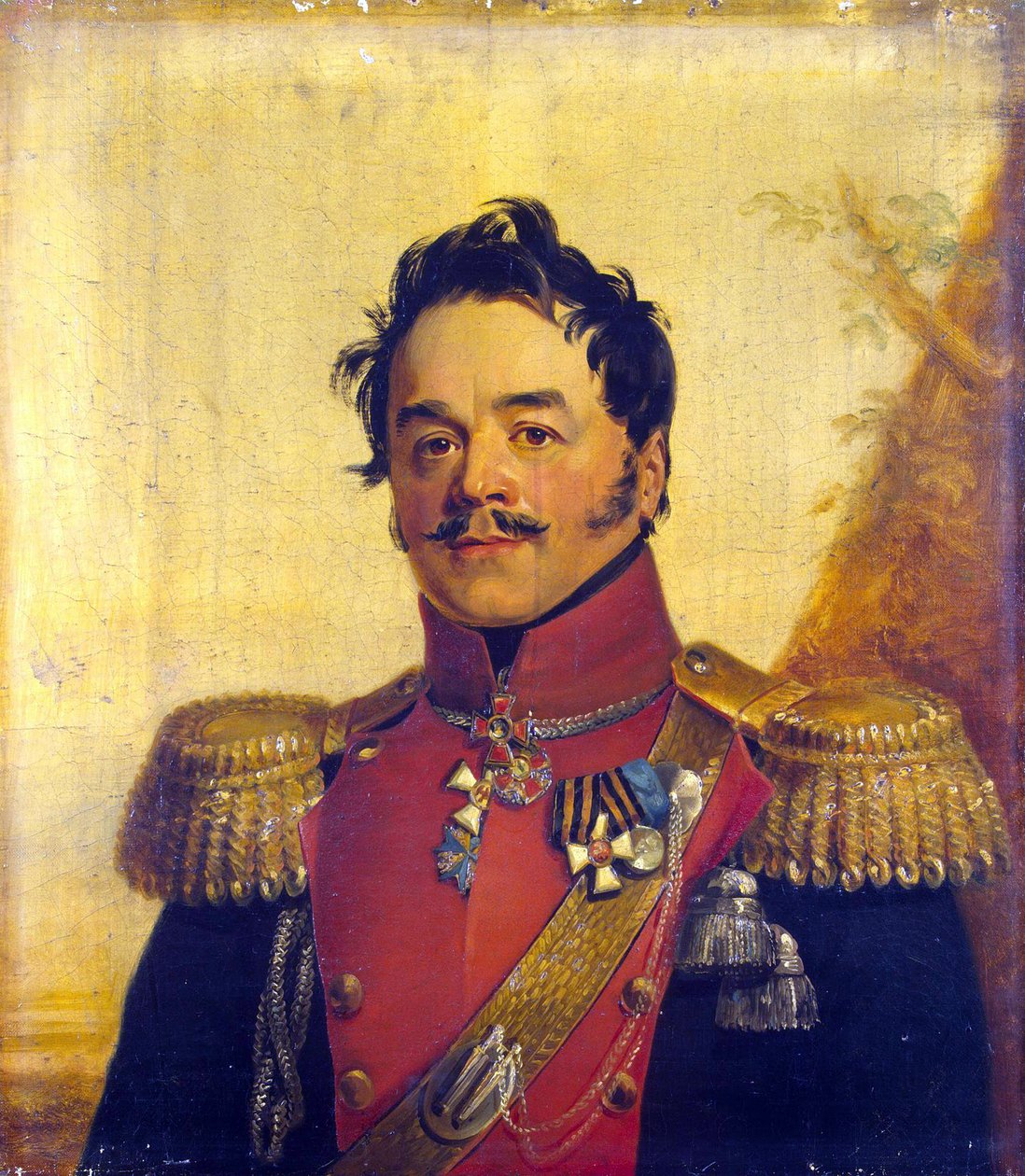 尼古拉-格里高利耶维奇-谢尔巴托夫伯爵（1777-1845）的肖像--乔治-道夫（1781-1829）。布面油画，1825年前。尺寸：70x62.5厘米。国家冬宫，圣彼得堡 作者 乔治·道威