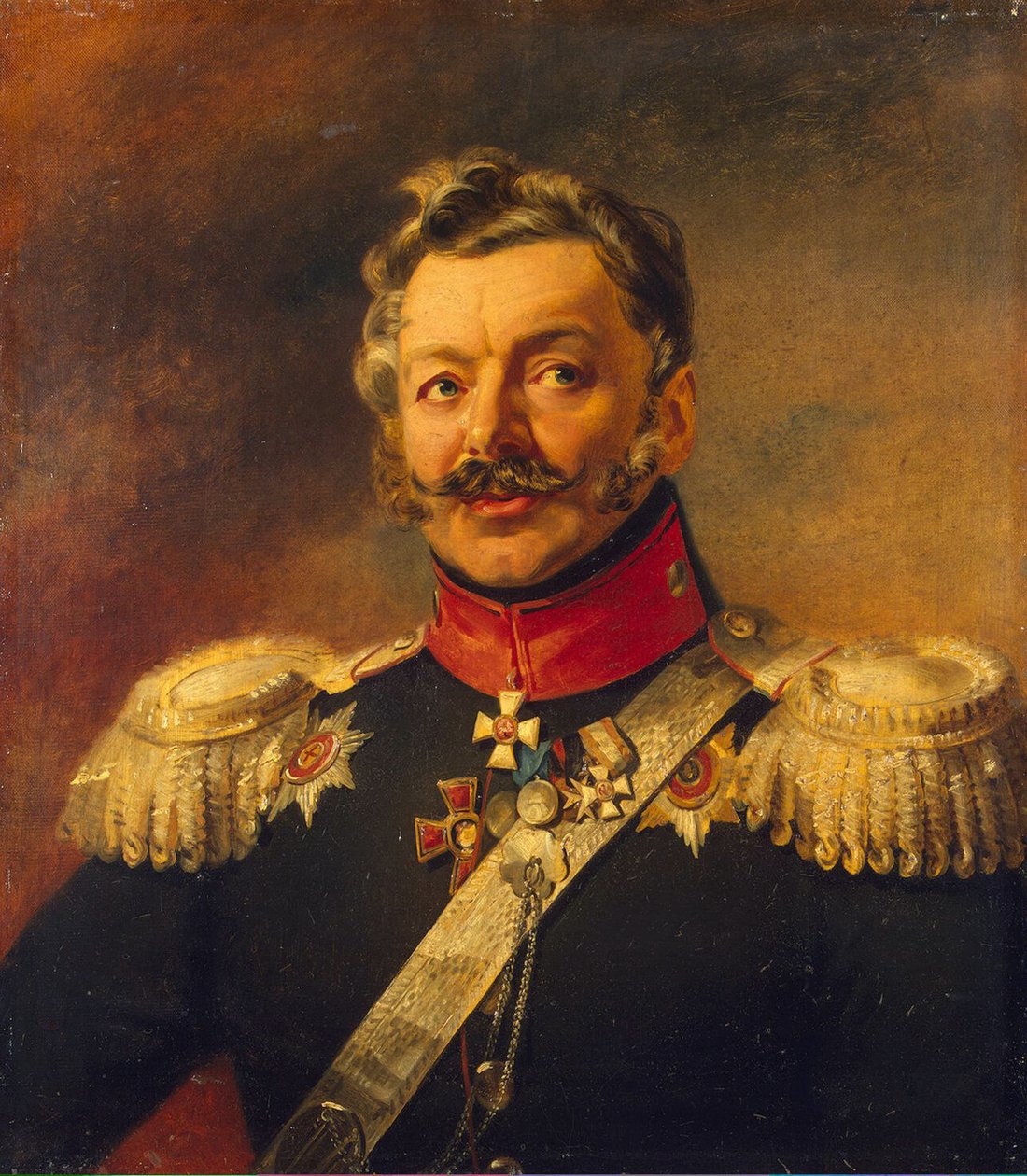 彼得·彼得罗维奇·冯·德·帕伦将军伯爵的肖像1777-1864年，1825年之前 作者 乔治·道威