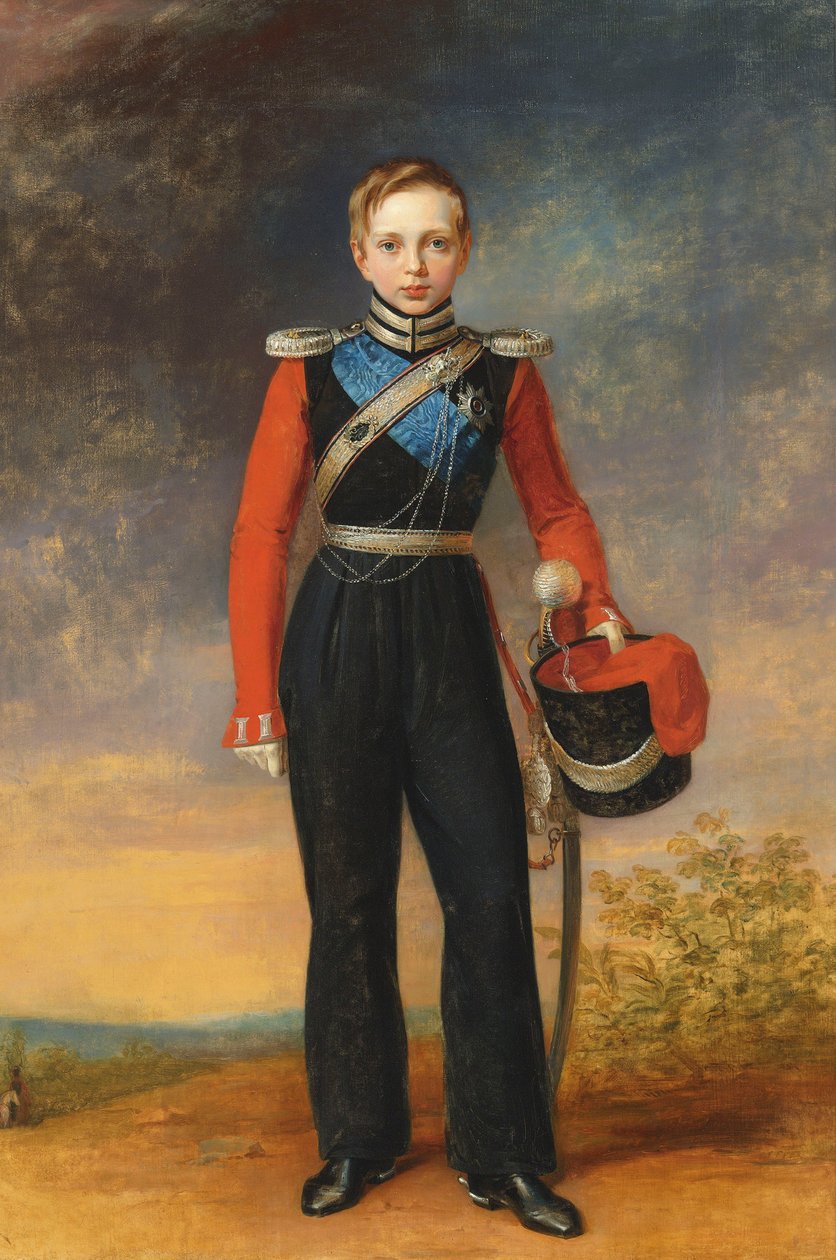 王储亚历山大·尼古拉耶维奇（Alexander Nikolayevich）的肖像1818-1881年。 作者 乔治·道威