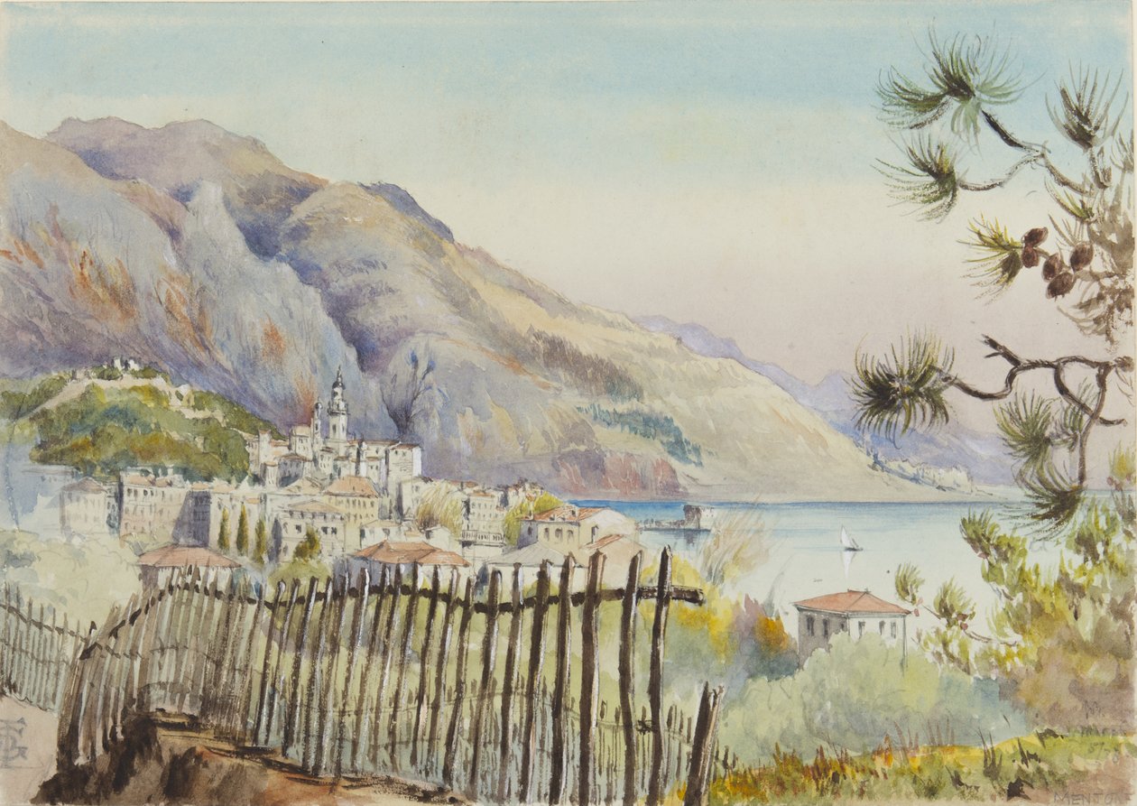 Mentone，东看，1878年3月5日 作者 乔治·道格拉斯·廷林
