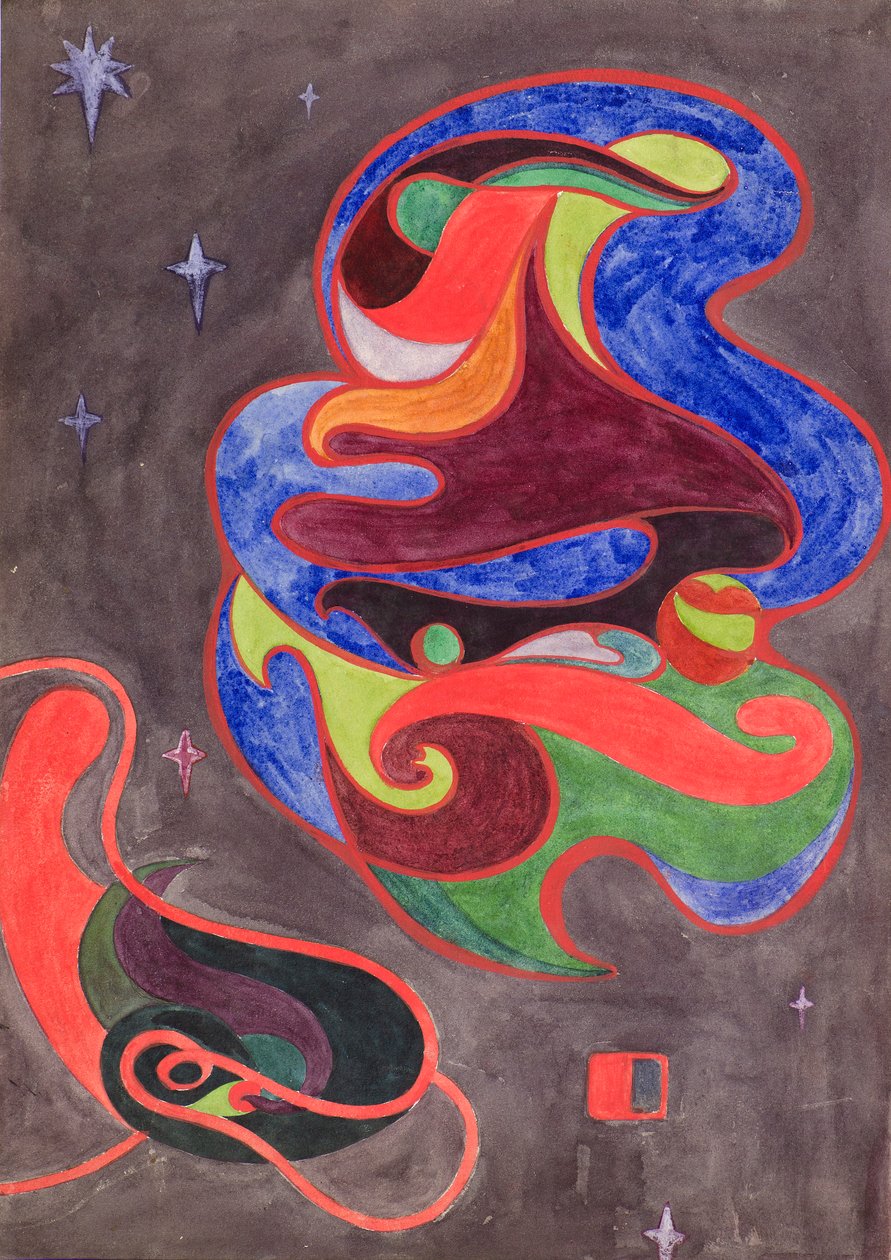 宇宙装饰》，约 1898 年（水彩画） 作者 乔治荷兰戴维森