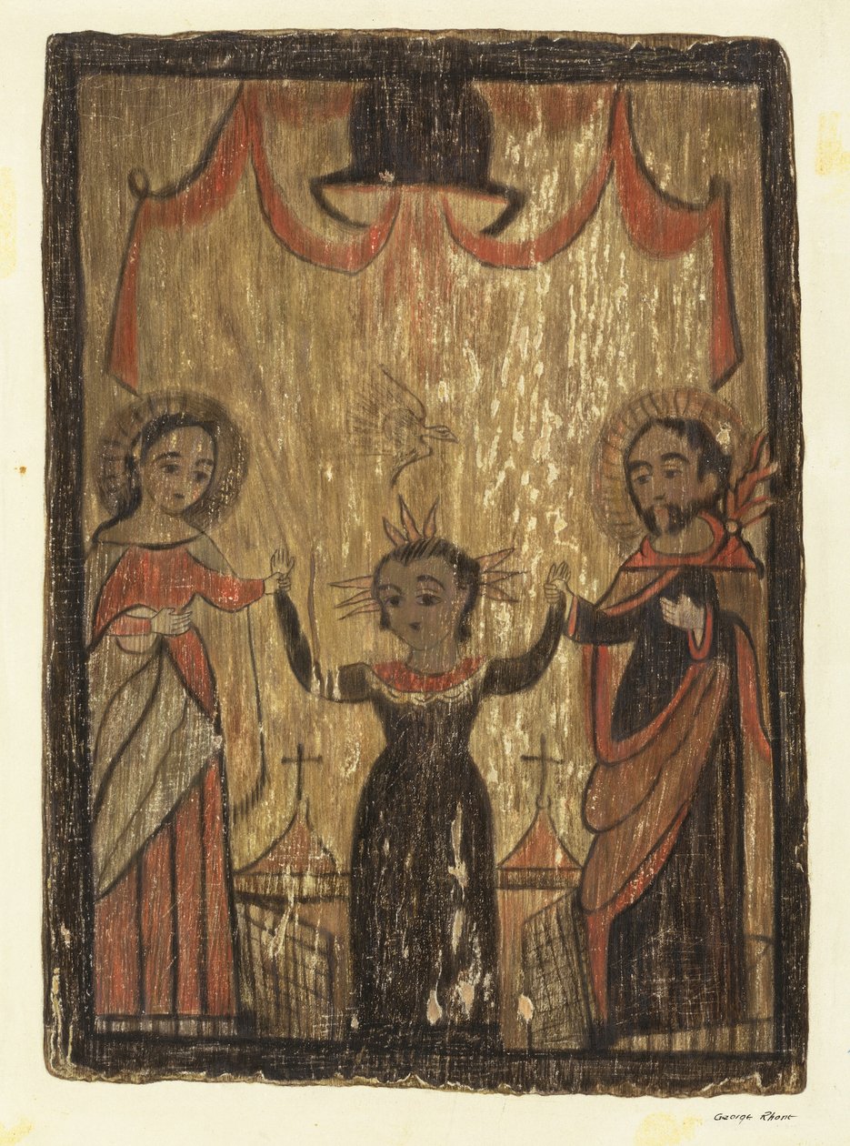 Retablo--《神圣家族》，约1938年。 作者 乔治·E·罗纳