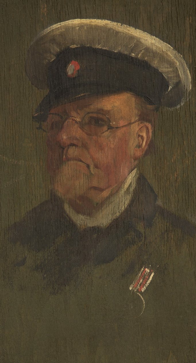G.Leadbetter的肖像，第38届，约1920年（油画板）。 作者 乔治·埃德蒙·巴特勒