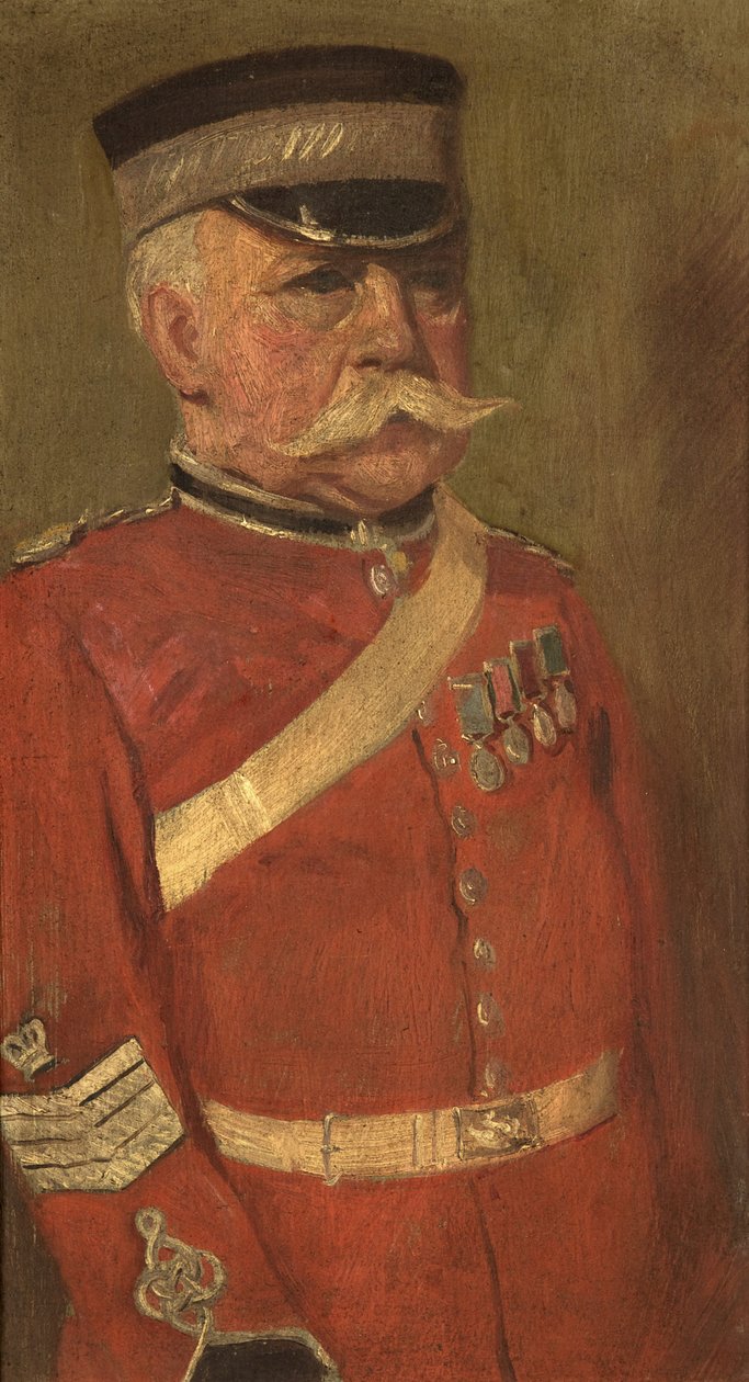 Portrait of Jas George, R.N. & 3rd, c. 1920 (oil on panel) 作者 乔治·埃德蒙·巴特勒