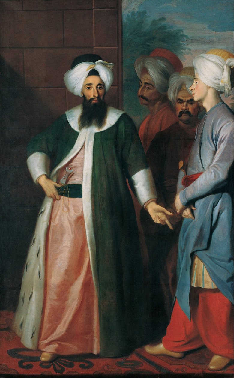 穆斯塔法·阿加（Mustapha Aga）和他的随从，1730年代 作者 乔治·恩格哈特·施罗德
