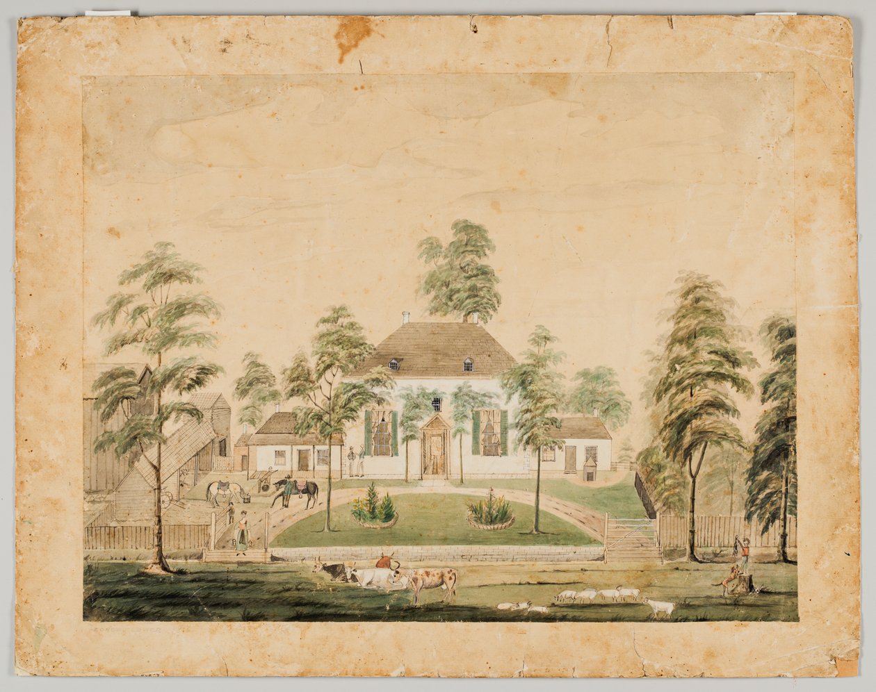 Park House，Albion，Illinois，1816（纸上写着） 作者 乔治花