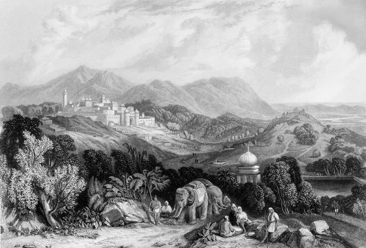纳洪市》，1838年。 作者 乔治·弗朗西斯·怀特