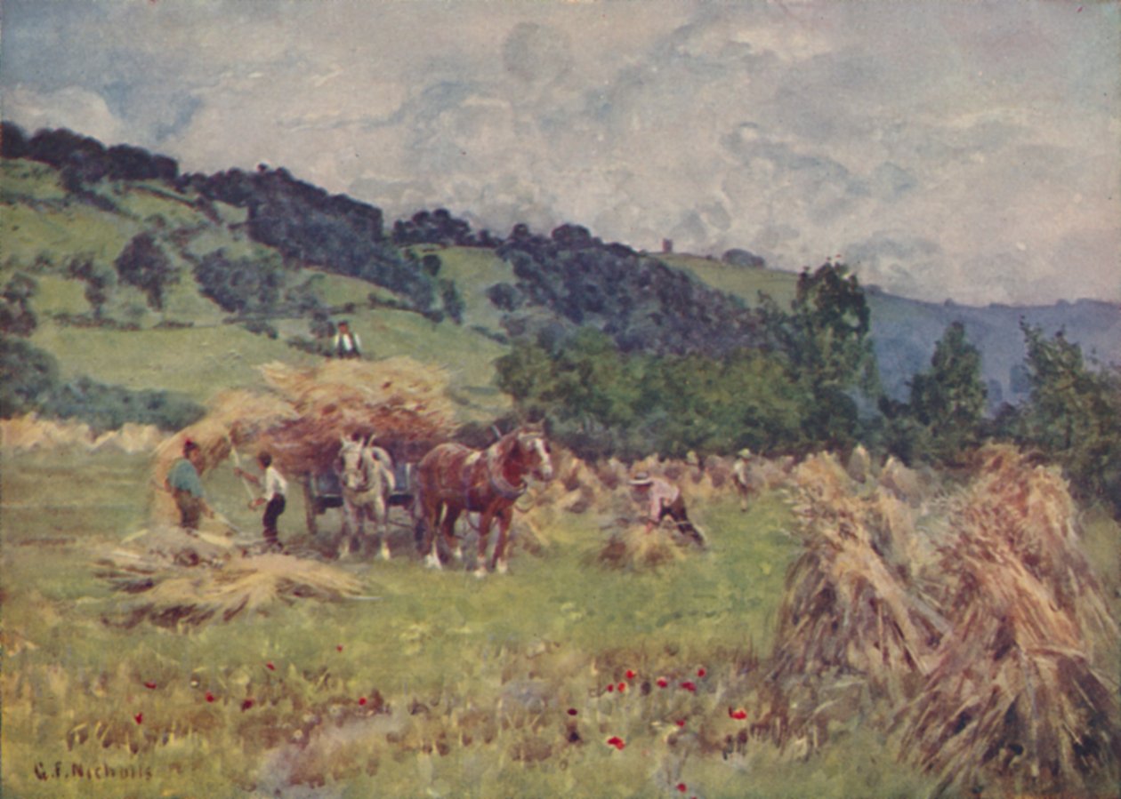 玉米田，1910年 作者 乔治·弗兰克·尼科尔斯