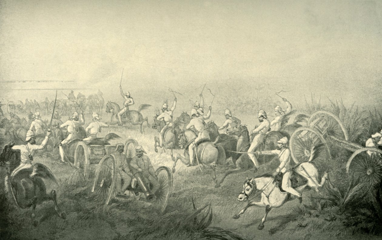 1850年代，印度骑兵炮兵迅速行动，1901年。 作者 乔治·弗兰克林·阿特金森