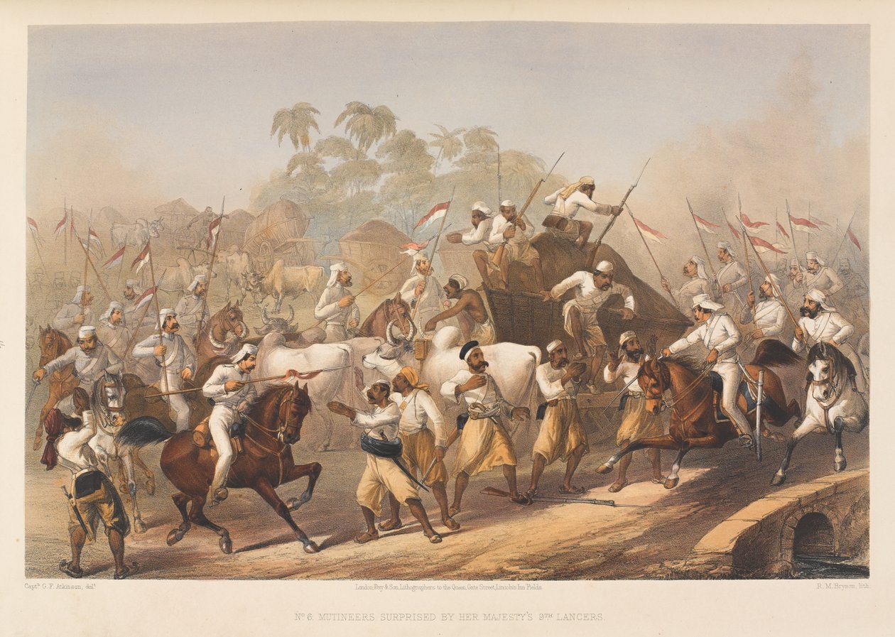 叛军对M下的第9枪兵感到surprised异，1857年 作者 乔治·弗兰克林·阿特金森
