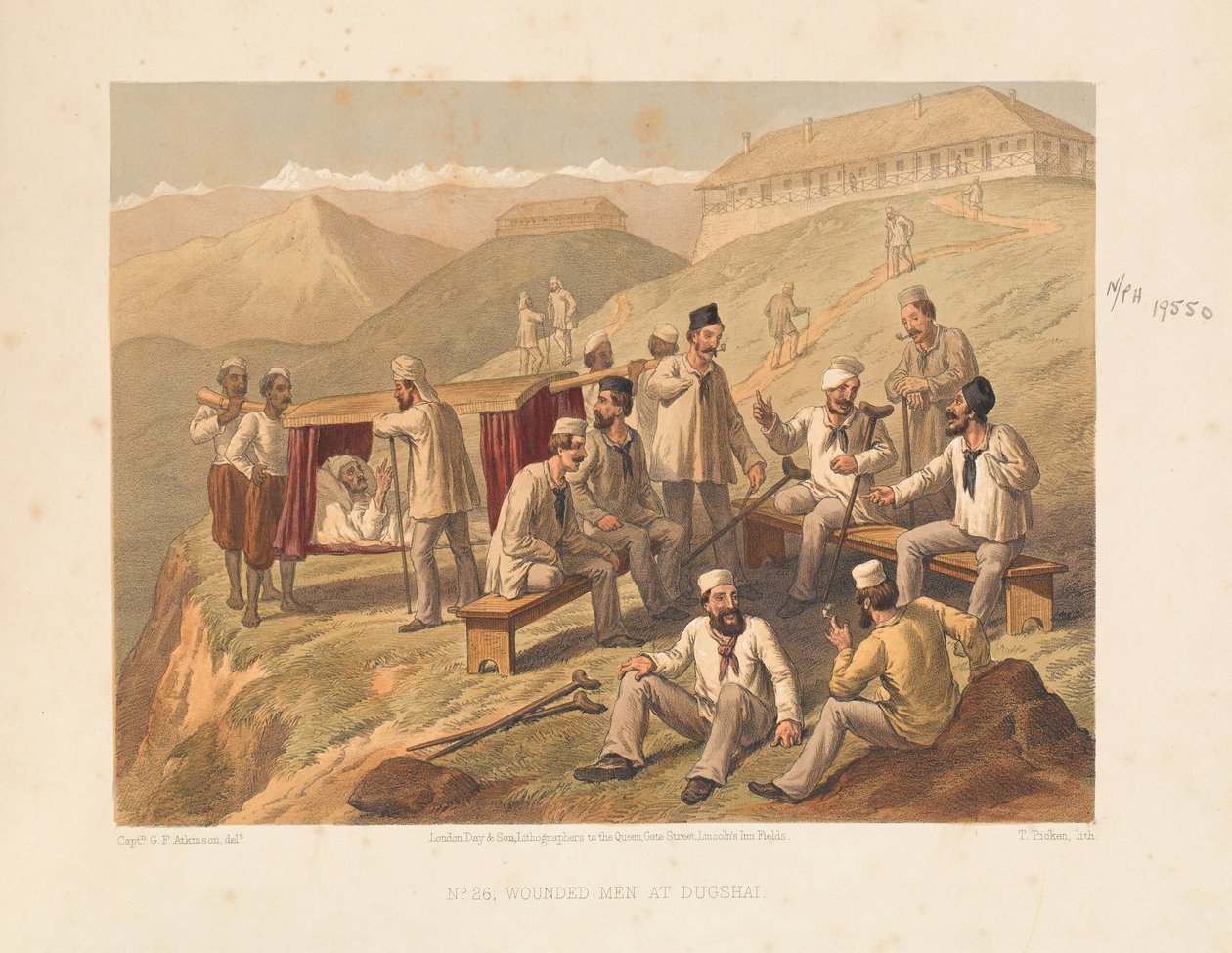 1857年在Dugshai受伤的人 作者 乔治·弗兰克林·阿特金森