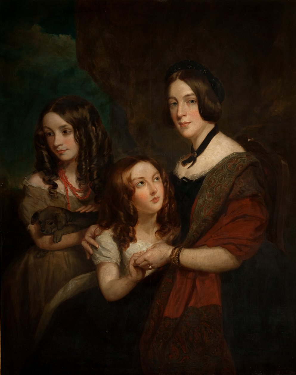 Caroline Towneley夫人和她的两个女儿Caroline和Emily（弗朗西斯格兰特后复制），1860年 作者 乔治·弗雷德里克·克拉克