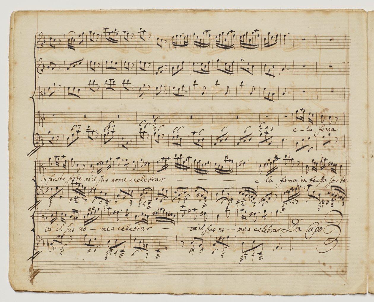 Preggio是sol d&39;un alma forte，f.6v来自“Ainalall [原文] Rinaldo的歌曲”，c.1717 作者 乔治·弗雷德里克·汉德尔