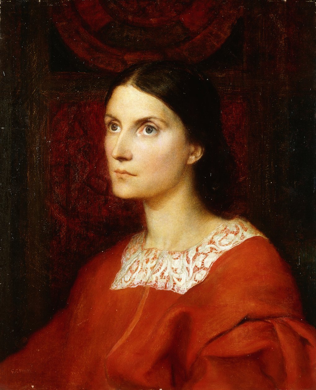 伍尔弗顿夫人肖像，nee Georgina Tufnell， 作者 乔治·弗雷德里克·沃茨
