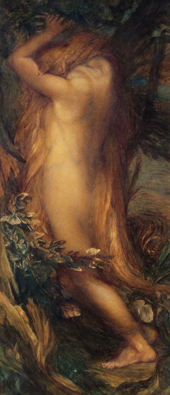 Eve Repentente，c，1865-97（纸上混合媒体放在画布上） 作者 瓦特之后的乔治·弗雷德里克