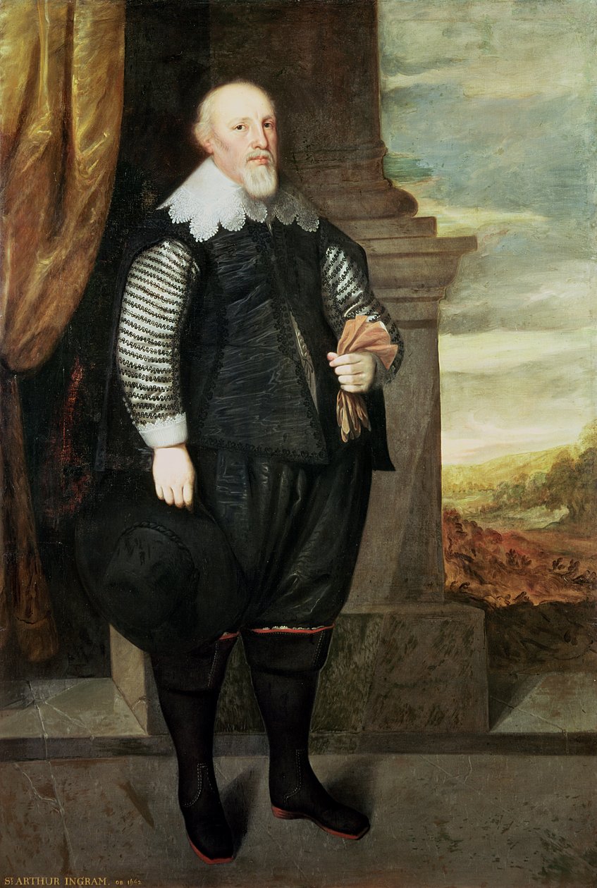 亚瑟·英格拉姆爵士肖像（c.1570-1642）1638（布面油画） 作者 乔治·格尔多普