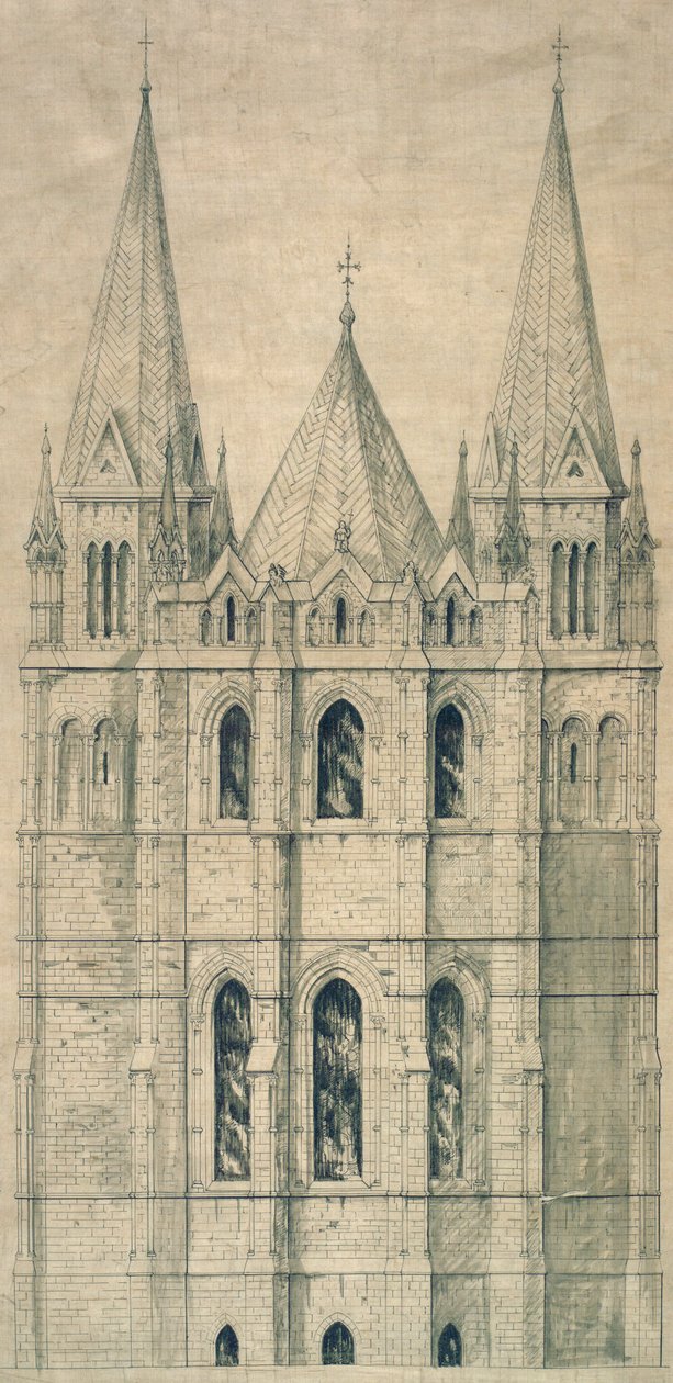 Elevation, c.1860 (paper) 作者 乔治·吉尔伯特·斯科特