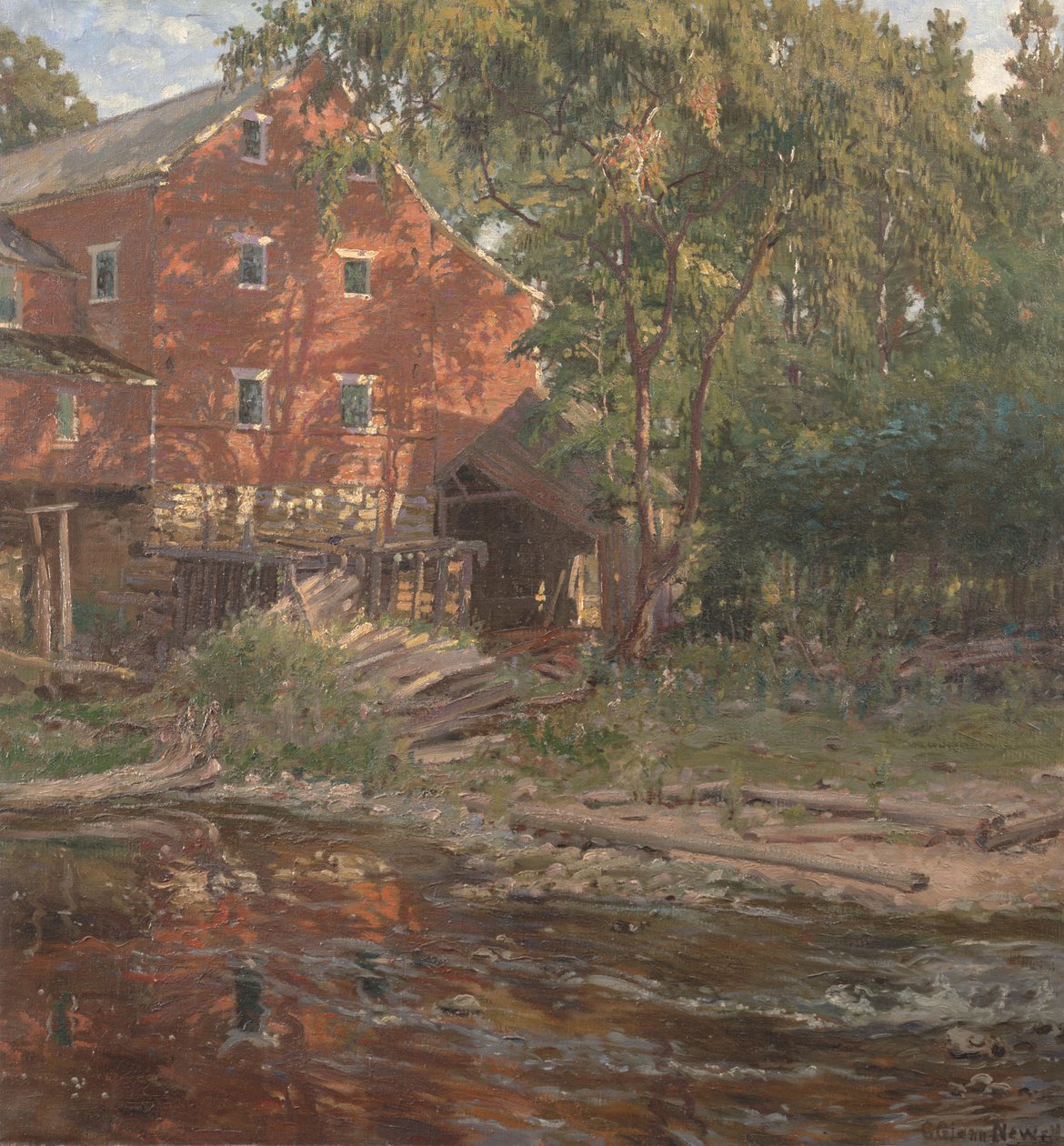 红磨坊，c.1916（布面油画） 作者 乔治·格伦·纽厄尔