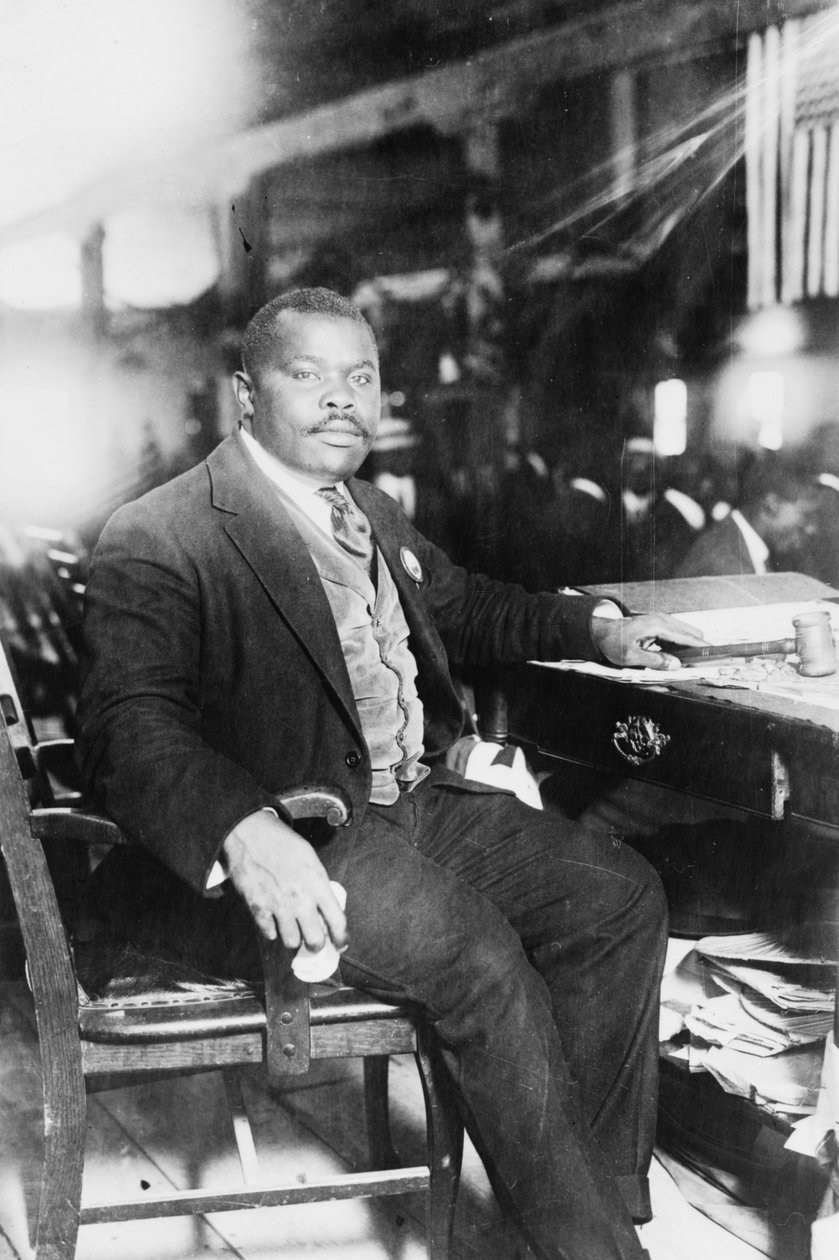 马库斯·加维（Marcus Garvey，1887-1940），泛非主义者和牙买加民族英雄 作者 乔治·格兰瑟姆 - 贝恩新闻服务 贝恩