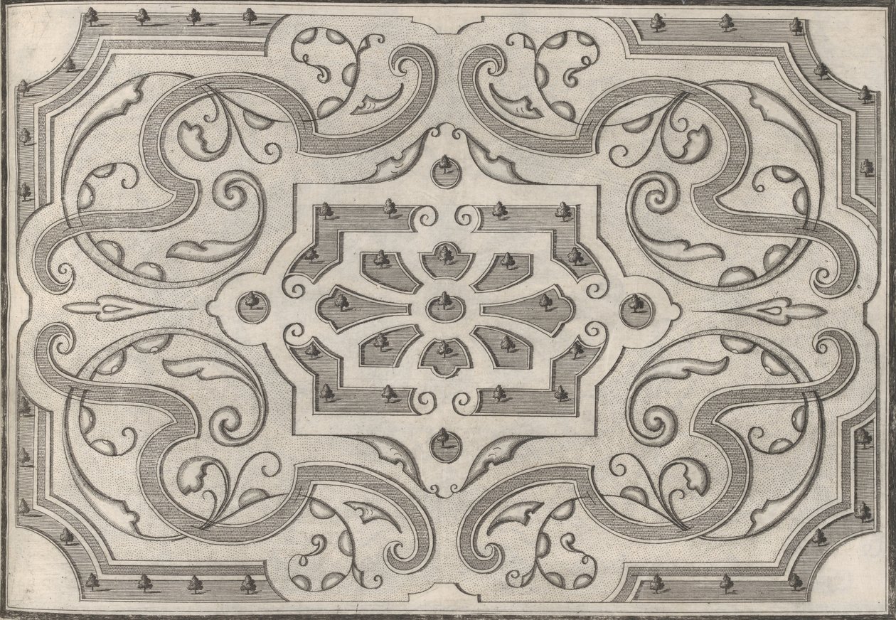 Gartten Parterres, 1697-1705. 作者 乔治·哈兹尔