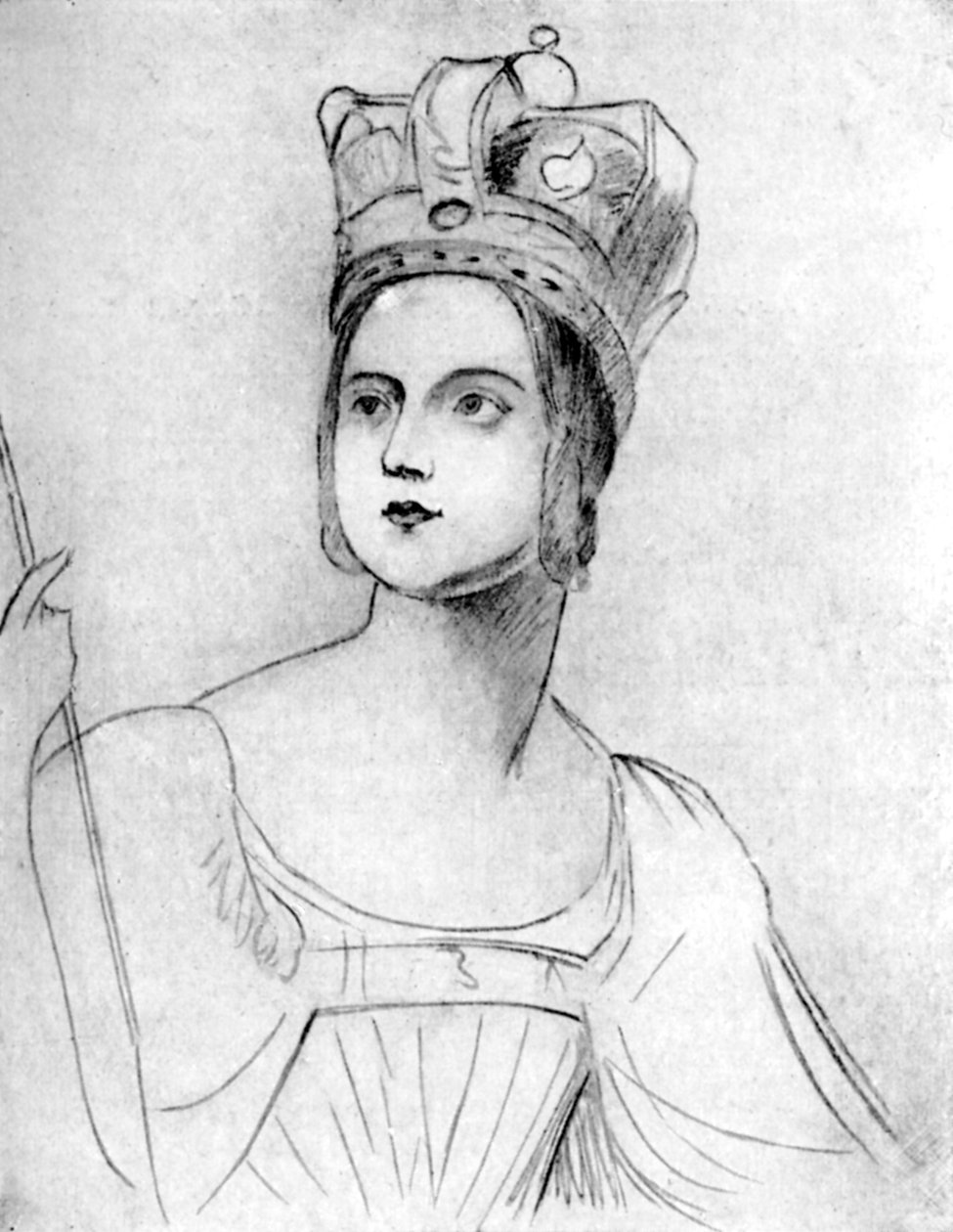 1837年，维多利亚女王穿着加冕袍，1901年。 作者 乔治·海特