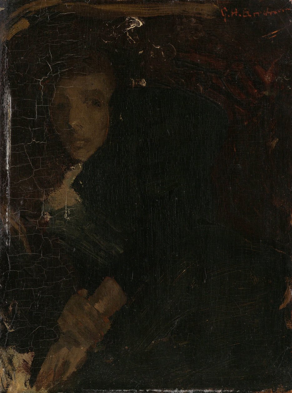 MCJ（玛丽）乔丹（1866-1948），艺术家的妻子 作者 乔治·亨德里克·布雷特纳