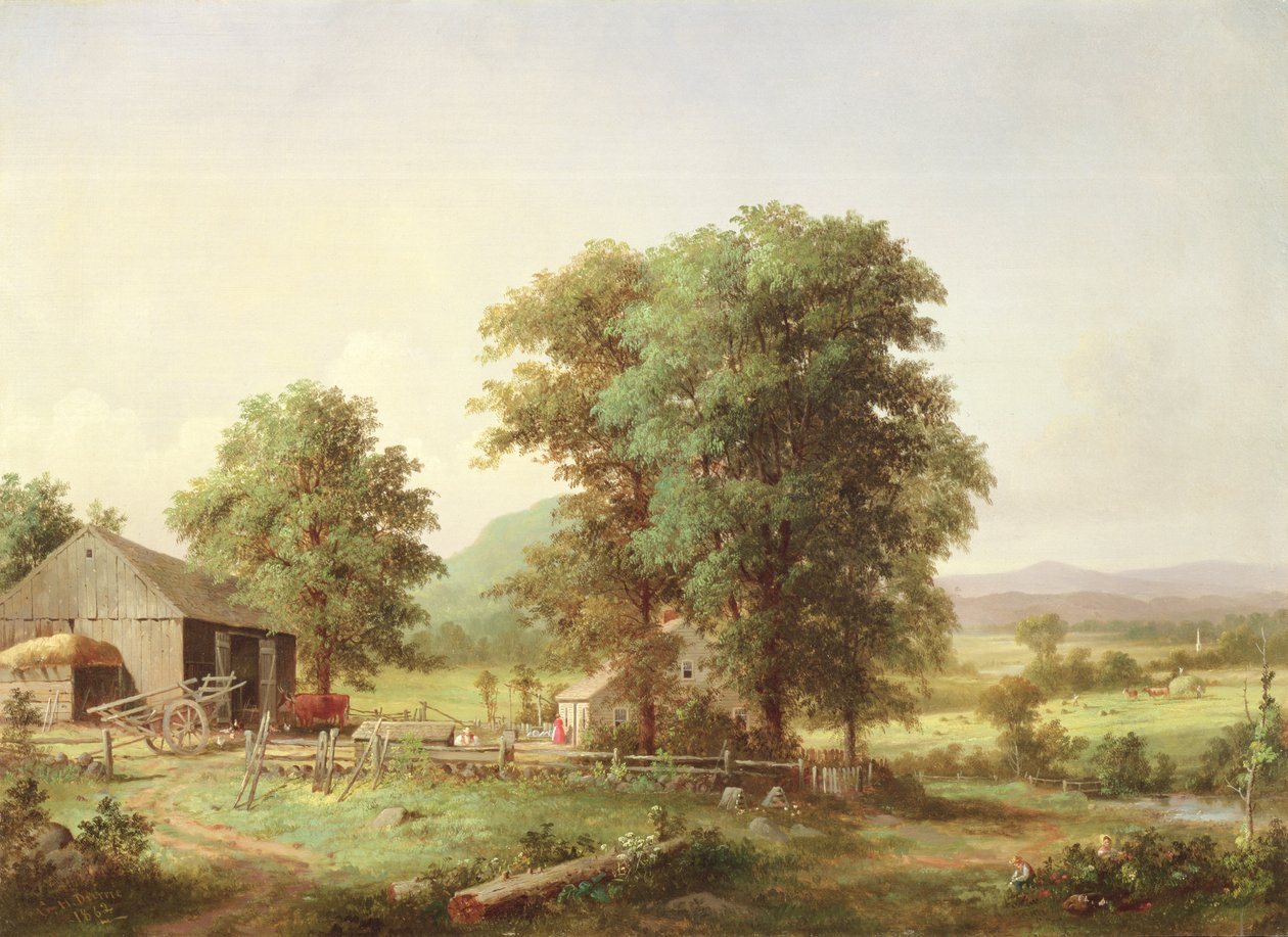 夏日风景，1862年 作者 乔治·亨利·杜里
