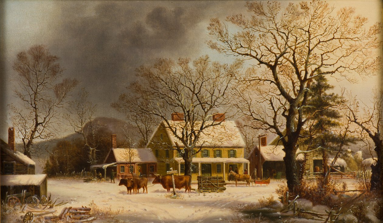 The Old Inn  -  Tenmiles to Salem，1860-63 作者 乔治·亨利·杜里