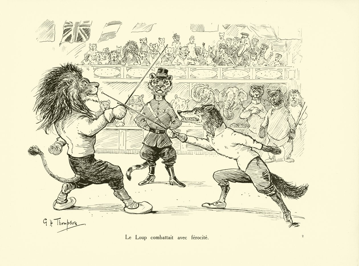 卢普与铁矿石作战（石版画） 作者 乔治·亨利·汤普森