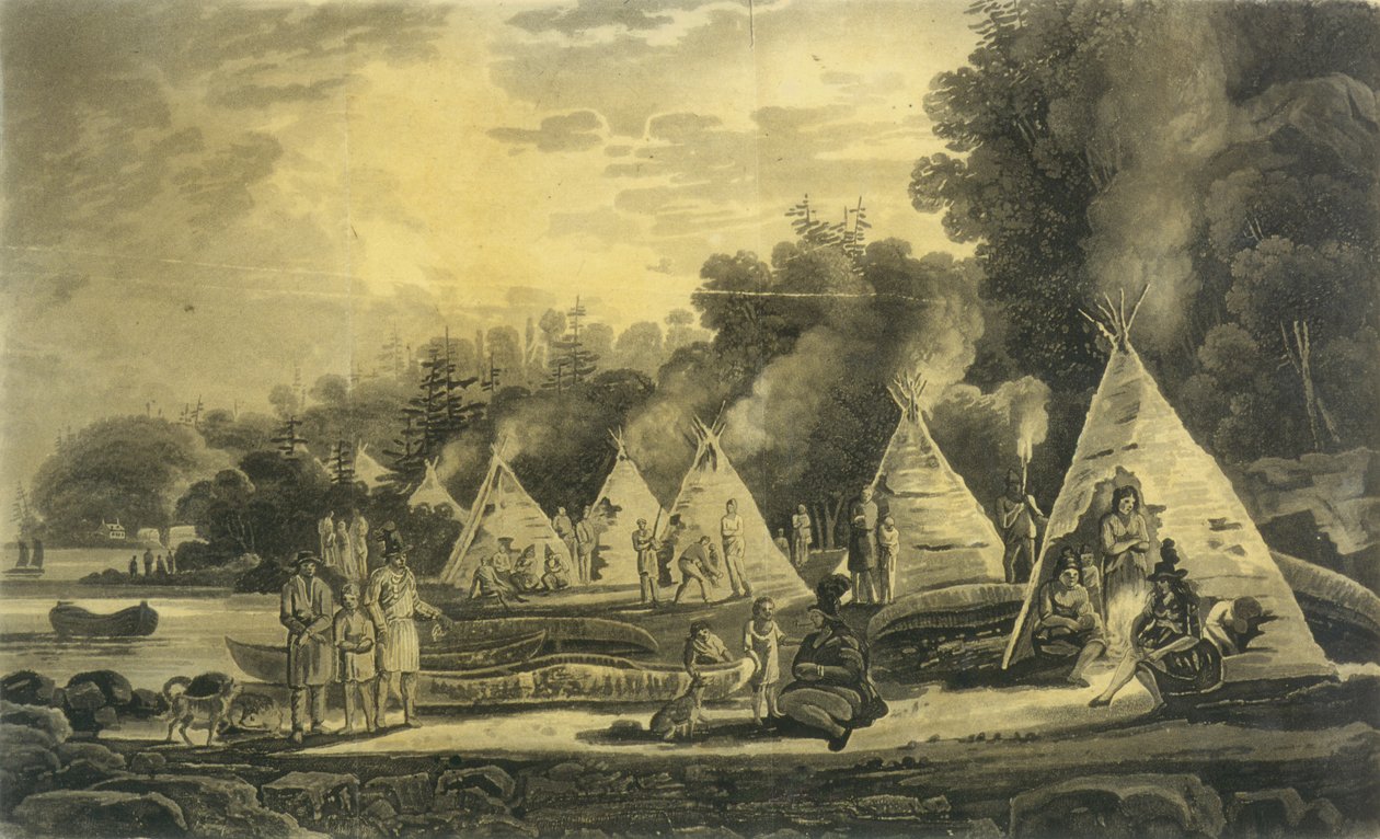 1807年，着名的印第安人的营地 作者 乔治·赫里奥特