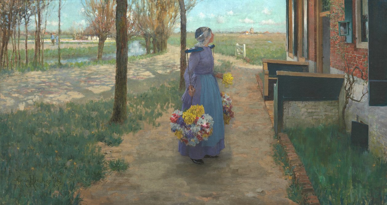 荷兰的花姑娘，1887年。 作者 乔治·希区柯克