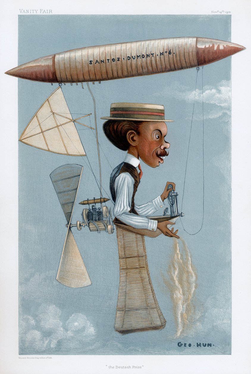 1901年，巴西航空先驱Alberto Santos-Dumont 作者 乔治·洪
