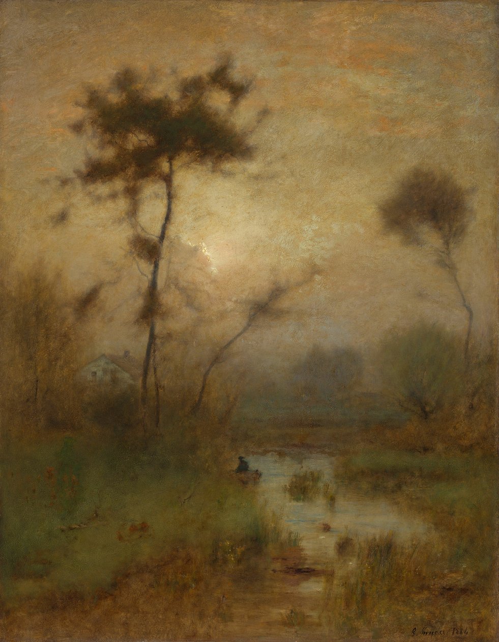 一个银色的早晨》，1886年。 作者 乔治·英尼斯