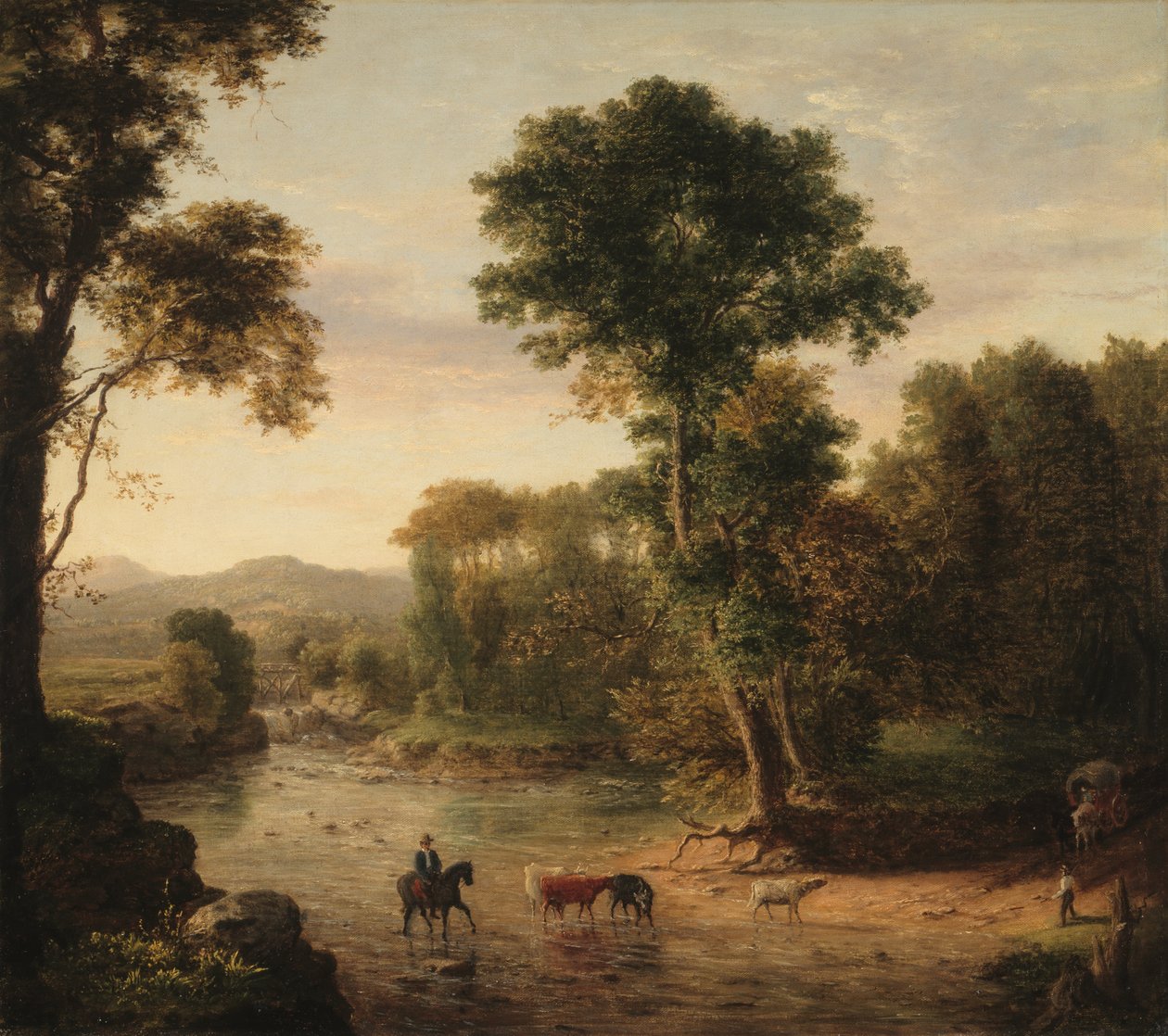 穿越福特，1848年。 作者 乔治·英尼斯