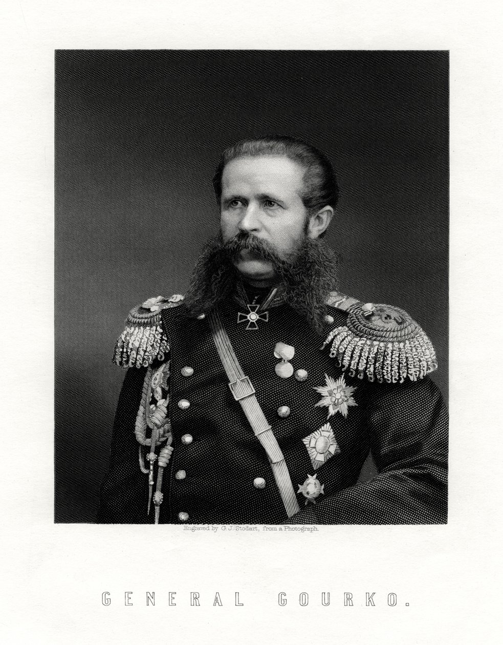俄索夫·弗拉基米罗维奇·古尔科（Iosif Vladimirovich Gurko），俄罗斯元帅，十九世纪 作者 乔治·斯托达特