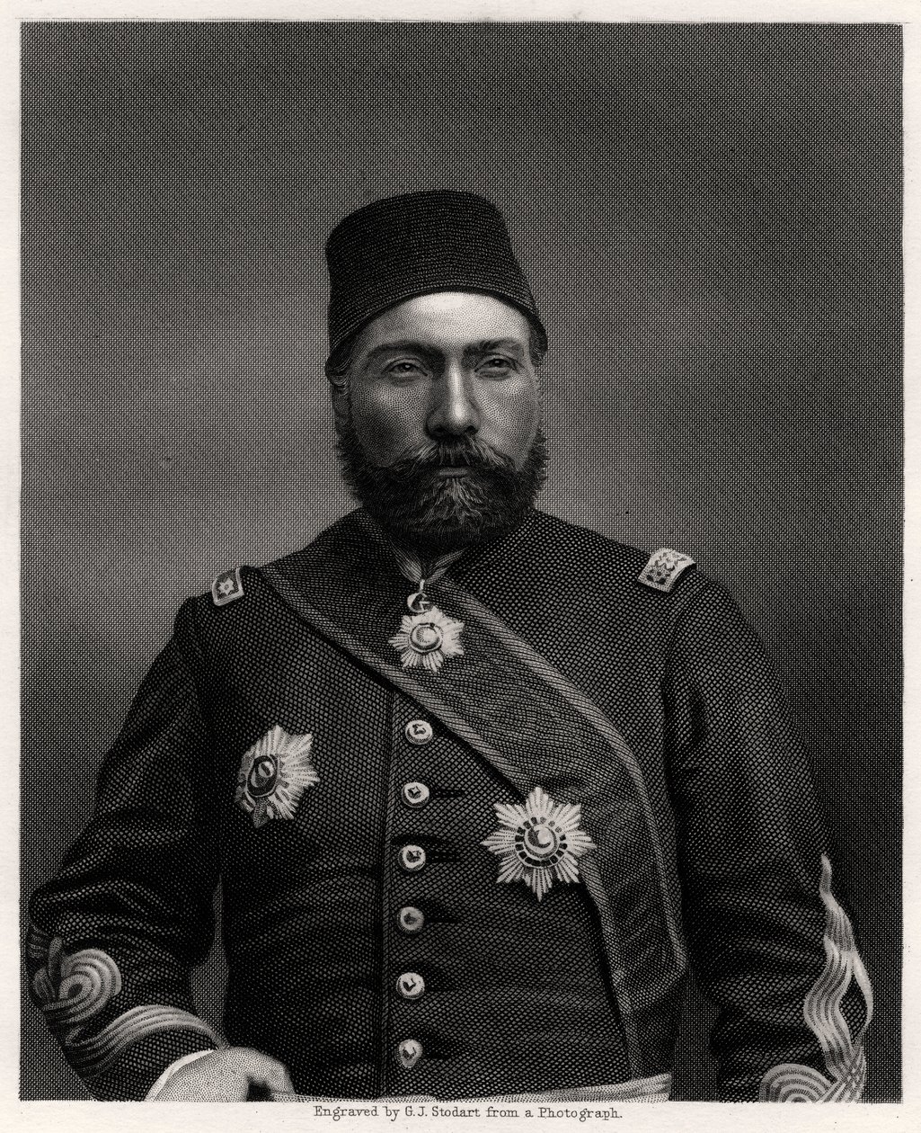 奥斯曼·努里·帕夏（Osman Nuri Pasha），奥斯曼帝国的元帅，十九世纪 作者 乔治·斯托达特