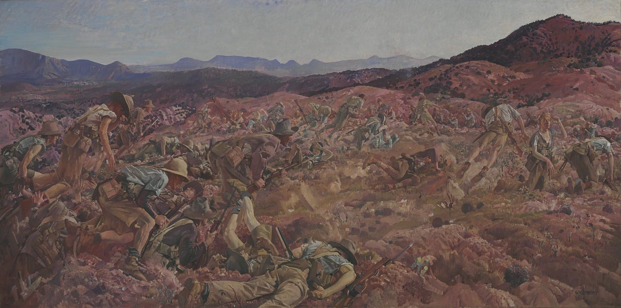 1915 年 8 月 7 日，第 3 轻骑兵旅在内克的冲锋 作者 乔治·兰伯特