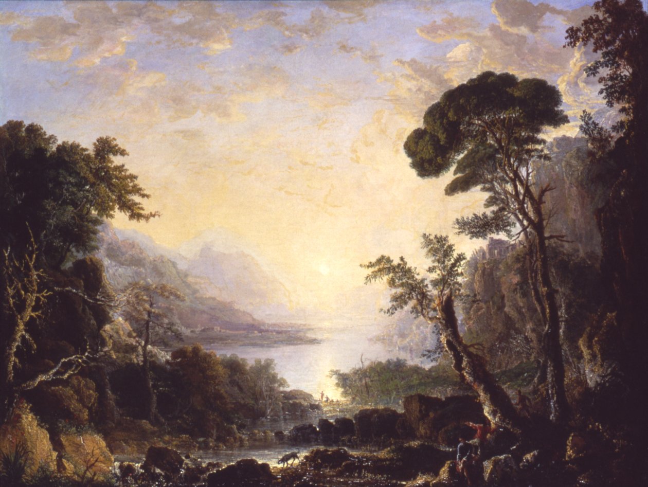 构图，意大利风景，1846年。 作者 乔治·洛林·布朗