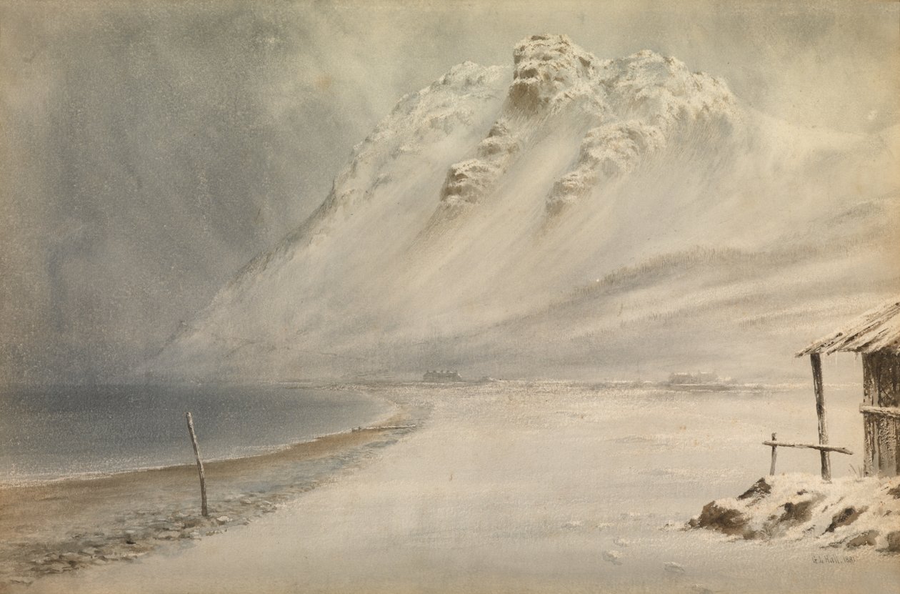 北威尔士 Penmaenmawr 的暴风雪 作者 乔治·洛锡安厅