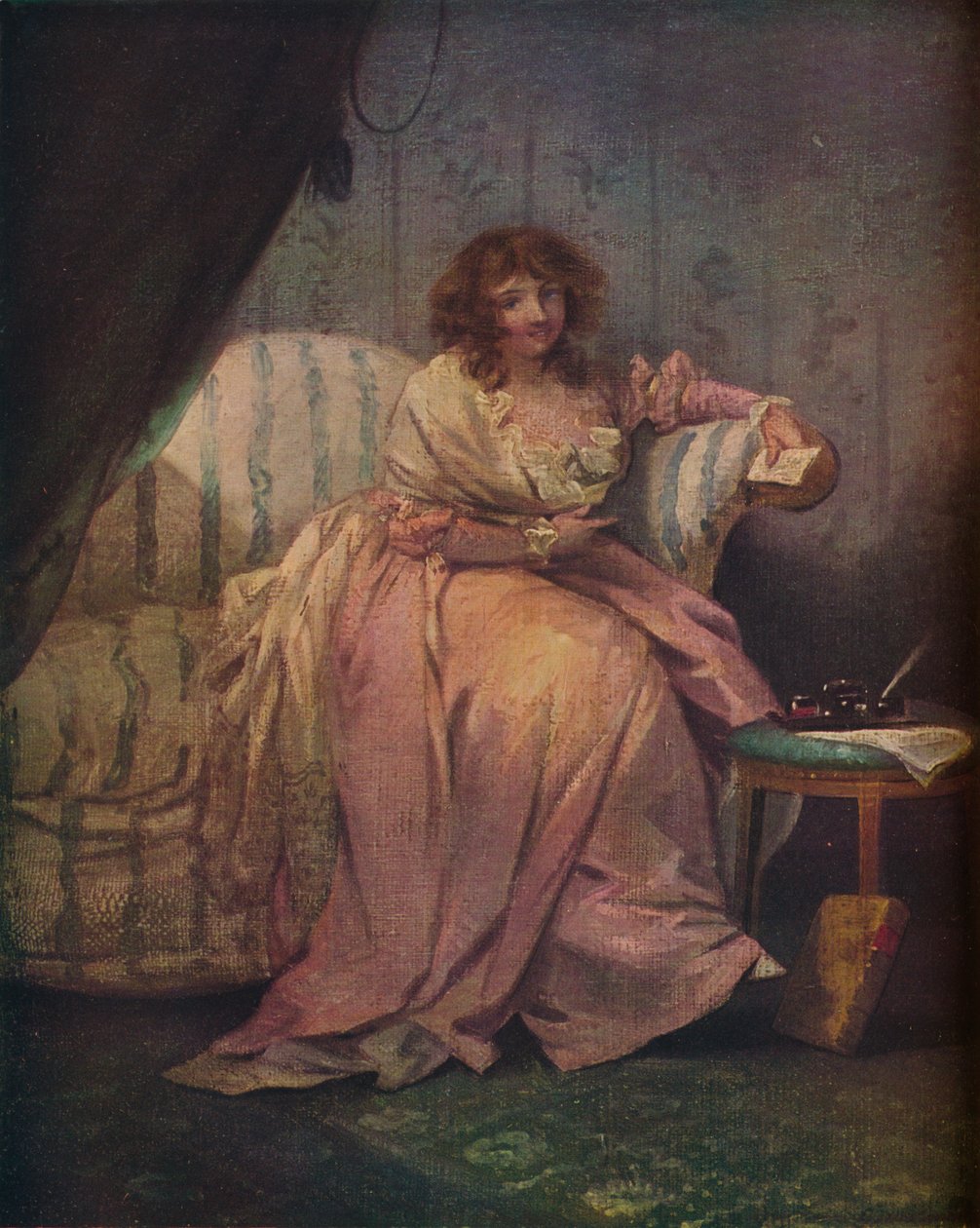 莫兰夫人（Mrs Morland），乔治·莫兰（George Morland），18世纪，1913年 作者 乔治·莫兰德