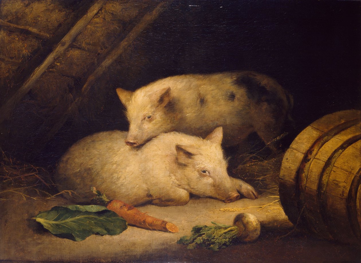 猪，1775-1800 作者 乔治·莫兰德