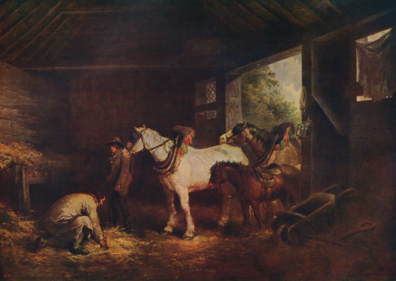 马a内部，1791，c1915 作者 乔治·莫兰德